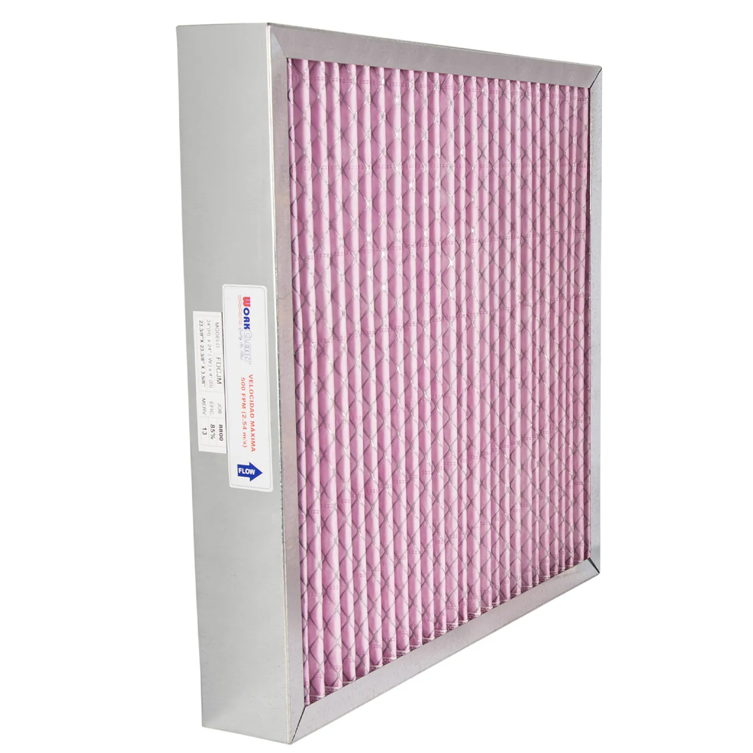WORKCLEAN Filtro aire cartucho Pleated marco metalico media y alta eficiencia FDCJM 04